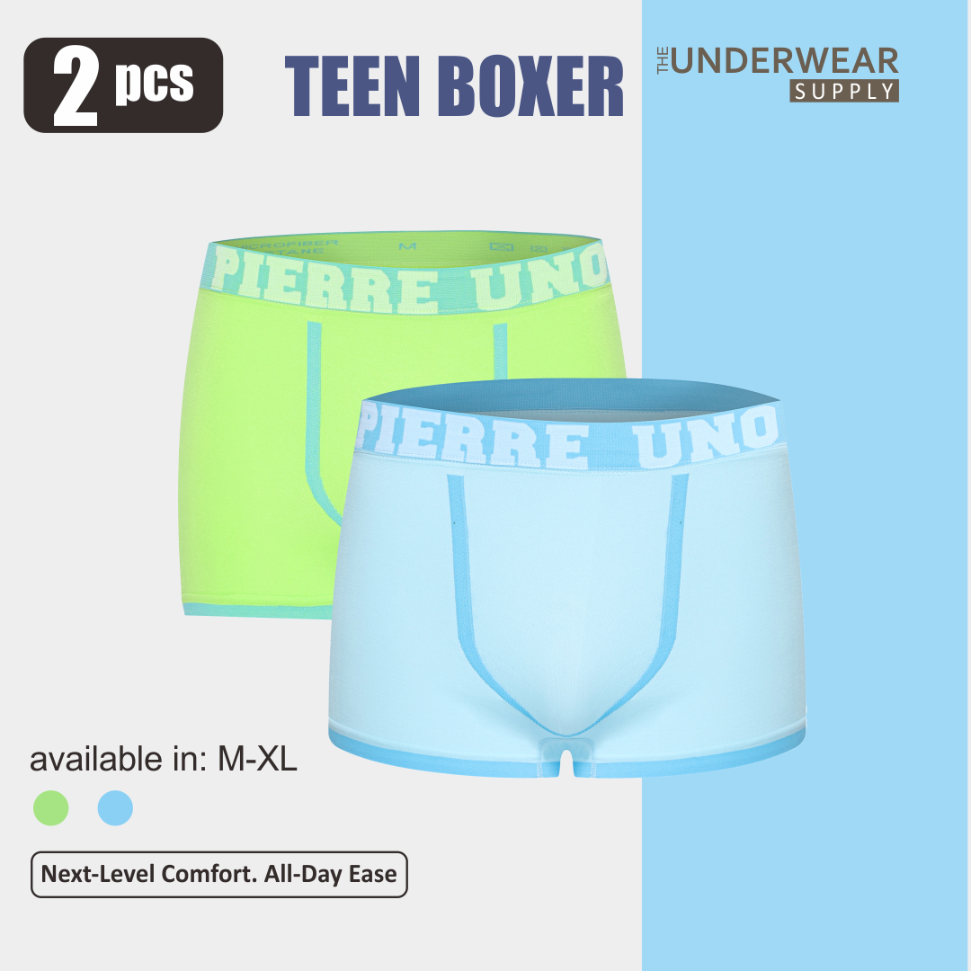 [Pierre Uno] 2pcs Celana Dalam Remaja Seamless 10-17 Tahun | Microfiber Spandex | Teen Underwear 09