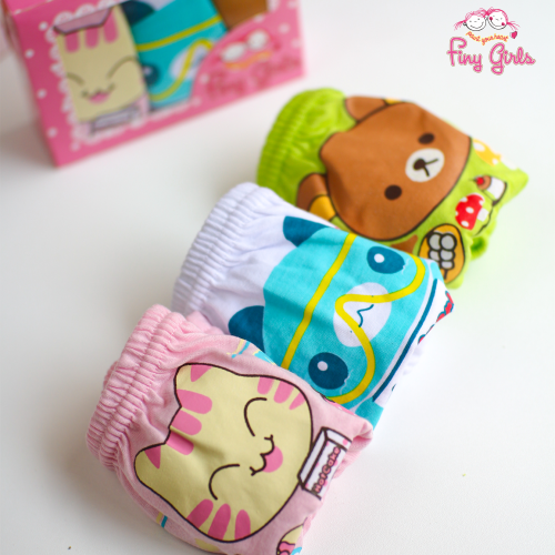 FINY GIRLS [1 Box = 3 Pcs] - Celana Dalam Anak Perempuan [2- 13 tahun]  / Animal Cartoon