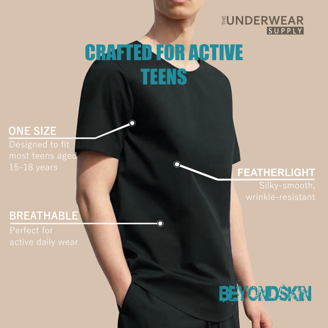 [Beyondskin] Kaos Dalam Remaja 15–18 Tahun | Cotton Blend | Teen Undershirt Lembut & Adem