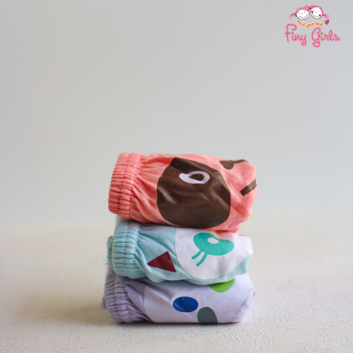 FINY GIRLS [1 Box = 3 Pcs] - Celana Dalam Anak Perempuan [2- 13 tahun]  / Animal Face 02
