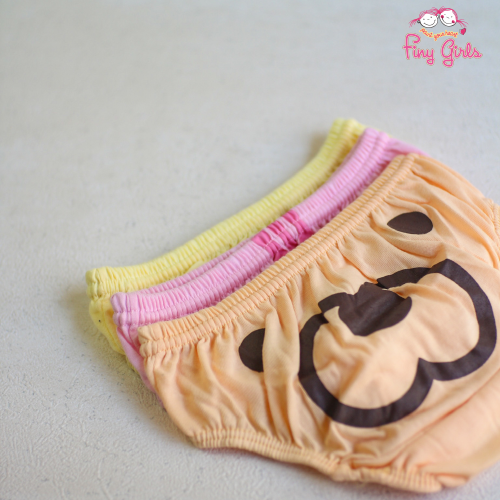 FINY GIRLS [1 Box = 3 Pcs] - Celana Dalam Anak Perempuan [2- 13 tahun]  / Animal Face 01
