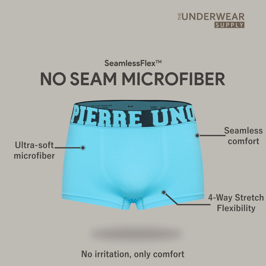 [Pierre Uno] 2pcs Celana Dalam Pria Seamless | BX13 | Spandex Microfiber | Men’s Boxer Briefs