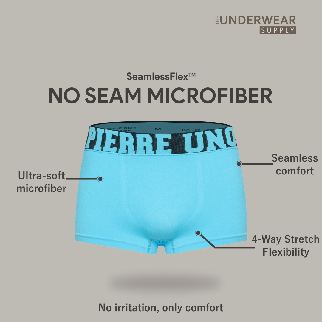 [Pierre Uno] 2pcs Celana Dalam Pria Seamless | BX13 | Spandex Microfiber | Men’s Boxer Briefs