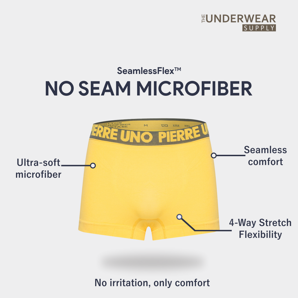 [Pierre Uno] 2pcs Celana Dalam Remaja Pria | Spandex Microfiber | Teens Seamless Trunks