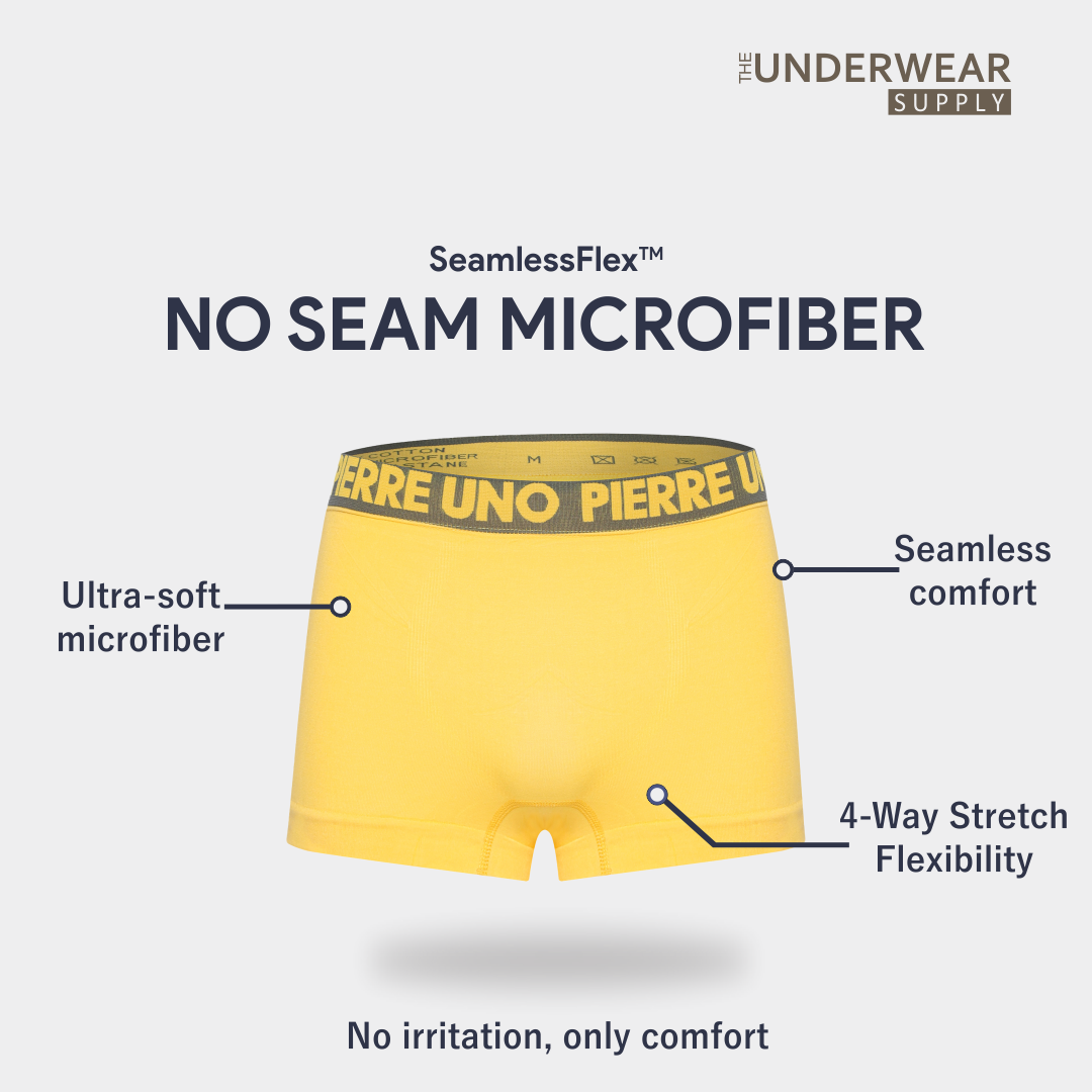 [Pierre Uno] 2pcs Celana Dalam Remaja Pria | Spandex Microfiber | Teens Seamless Trunks