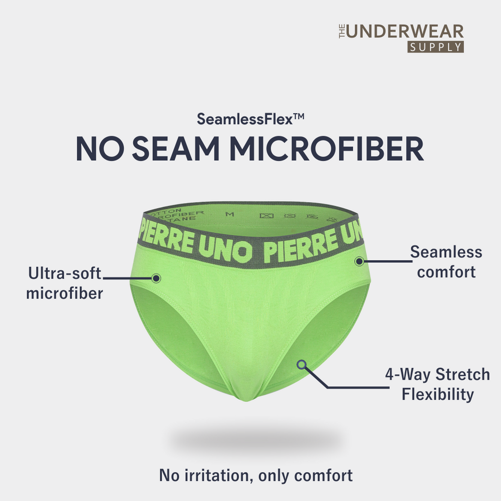 [Pierre Uno] 2pcs Celana Dalam Remaja Pria | Spandex Microfiber | Teens Seamless Briefs