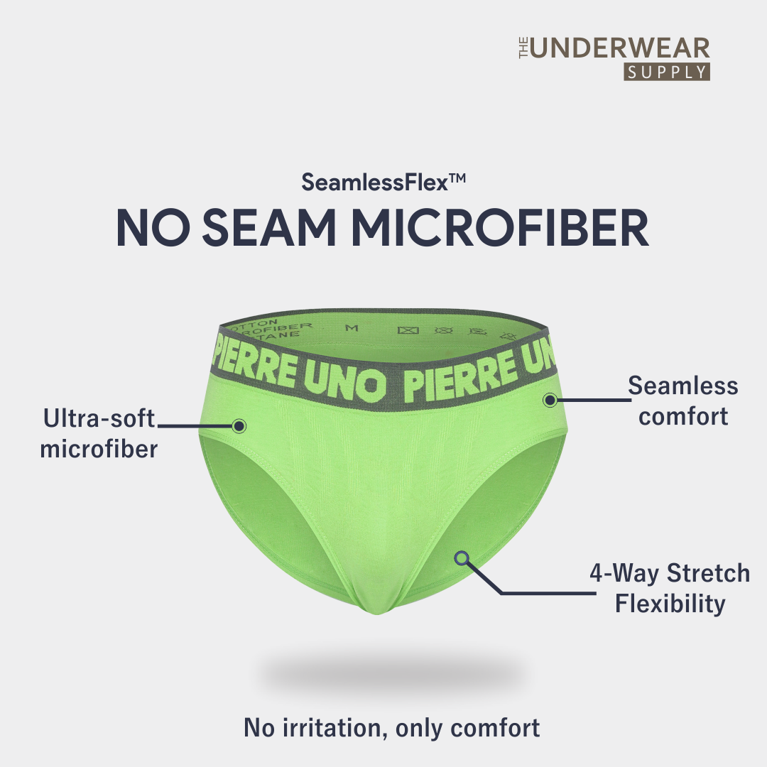 [Pierre Uno] 2pcs Celana Dalam Remaja Pria | Spandex Microfiber | Teens Seamless Briefs