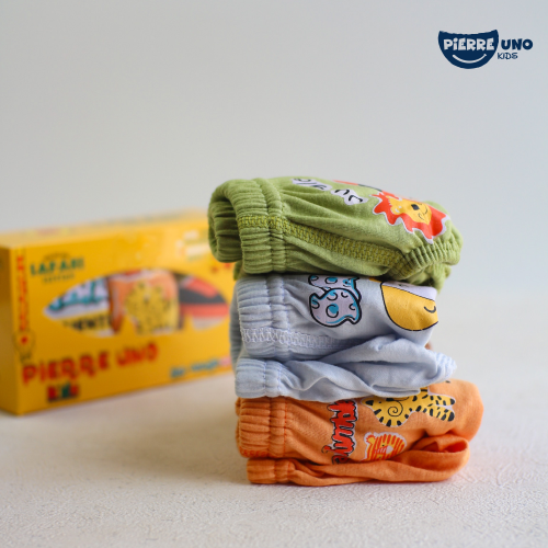 Pierre Uno Kids [1 Box = 3 Pcs] - Celana Dalam Anak Laki-laki [2- 13 tahun]  / Jungle