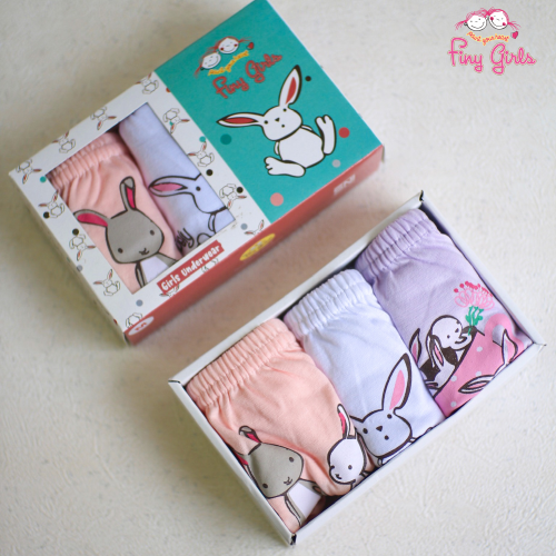 Finy Girls [1 Box = 3 Pcs] - Celana Dalam Anak Perempuan [2- 13 tahun] / Bunny