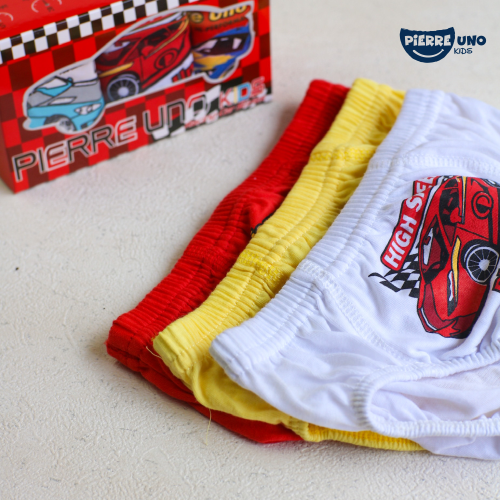 Pierre Uno Kids [1 Box = 3 Pcs] - Celana Dalam Anak Laki-laki [2- 13 tahun]  / Racing