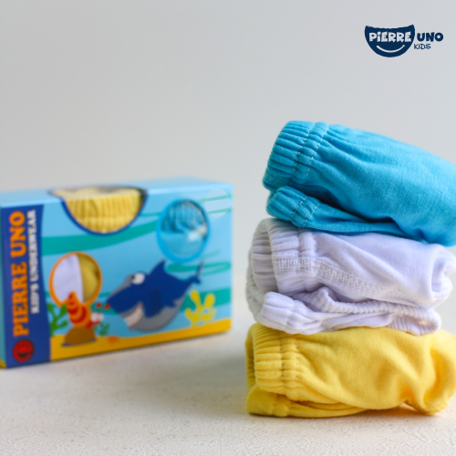 Pierre Uno Kids [1 Box = 3 Pcs] - Celana Dalam Anak Laki-laki [2- 13 tahun]  / Whale
