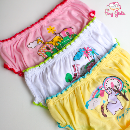 FINY GIRLS [1 Box = 3 Pcs] - Celana Dalam Anak Perempuan [2- 13 tahun]  / Neci