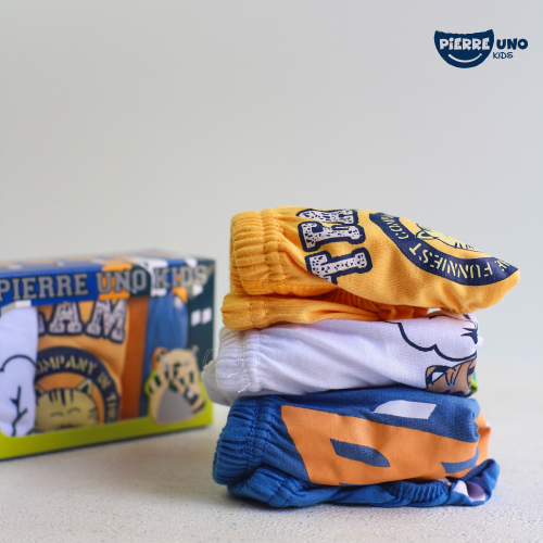Pierre Uno Kids [1 Box = 3 Pcs] - Celana Dalam Anak Laki-laki [2- 13 tahun]  / Teamcat