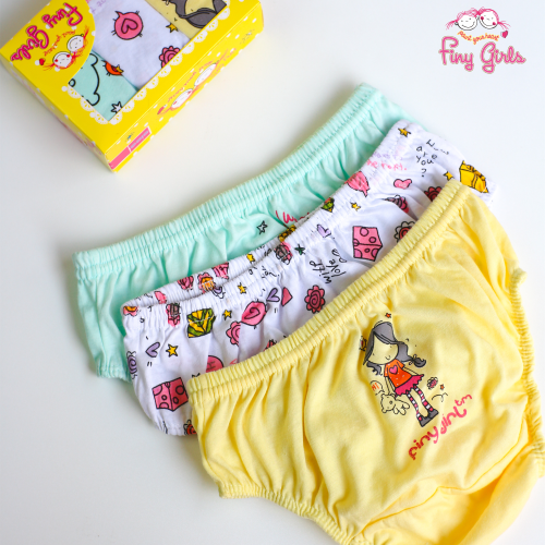 FINY GIRLS [1 Box = 3 Pcs] - Celana Dalam Anak Perempuan [2- 13 tahun]  / Little Girl