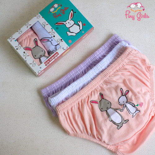 Finy Girls [1 Box = 3 Pcs] - Celana Dalam Anak Perempuan [2- 13 tahun] / Bunny