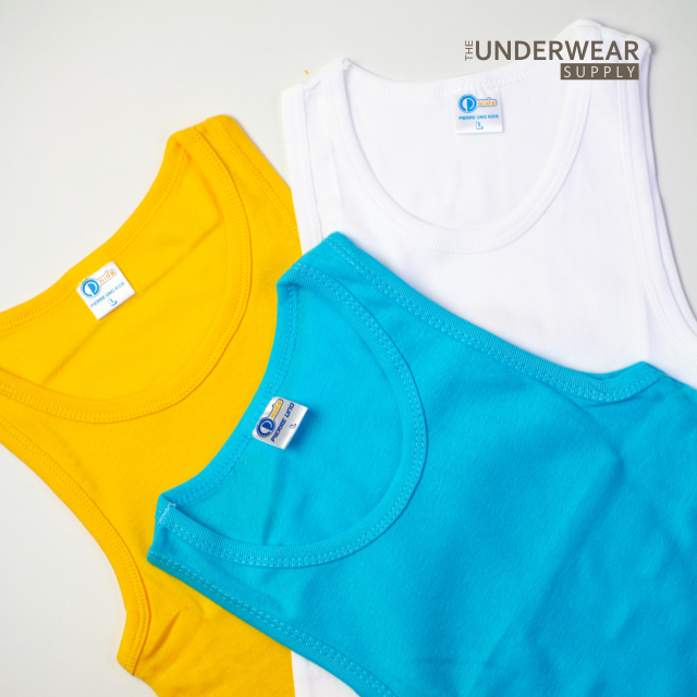 [Pierre Uno Kids] Singlet Sekolah Anak 2-9 Tahun | 100% Premium Cotton |Baju Dalam Anak SD Laki-Laki