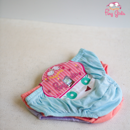 FINY GIRLS [1 Box = 3 Pcs] - Celana Dalam Anak Perempuan [2- 13 tahun]  / Animal Face 02