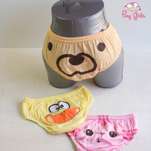 FINY GIRLS [1 Box = 3 Pcs] - Celana Dalam Anak Perempuan [2- 13 tahun]  / Animal Face 01
