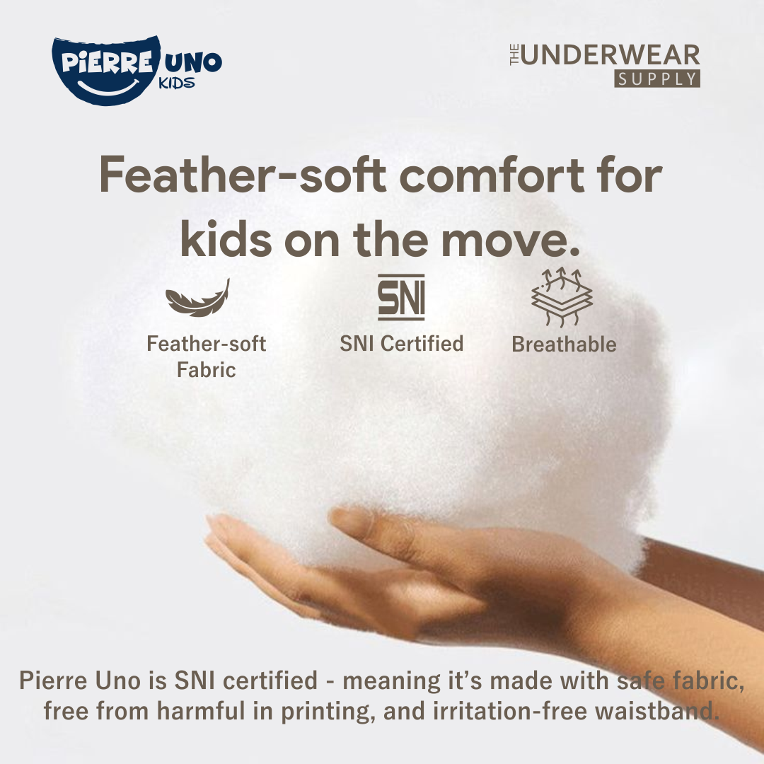 [Pierre Uno Kids] CD Boxer Anak Laki-laki 4-9 Tahun | Celana Dalam Anak Cotton Spandex | SNI