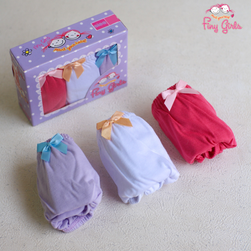FINY GIRLS [1 Box = 3 Pcs] - Celana Dalam Anak Perempuan [2- 13 tahun]  / Pita Warna