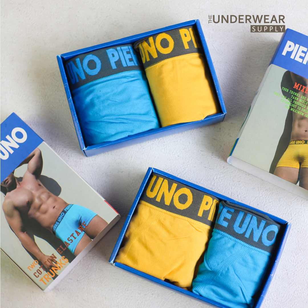 [Pierre Uno] 2pcs Celana Dalam Remaja Pria | Spandex Microfiber | Teens Seamless Trunks