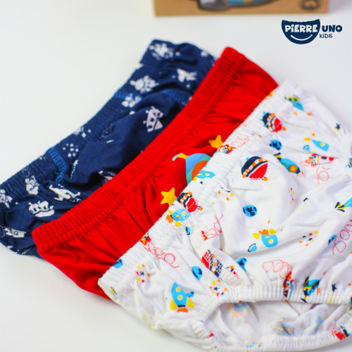 Pierre Uno Kids [1 Box = 3 Pcs] - Celana Dalam Anak Laki-laki [2- 13 tahun]  / Space Craft