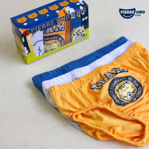 Pierre Uno Kids [1 Box = 3 Pcs] - Celana Dalam Anak Laki-laki [2- 13 tahun]  / Teamcat