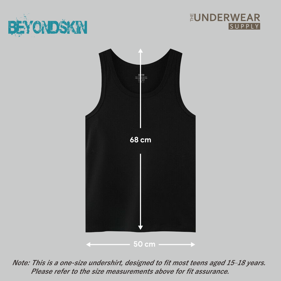[Beyondskin] Singlet Remaja 15–18 Tahun | Cotton Blend | Teen Undershirt Lembut & Adem