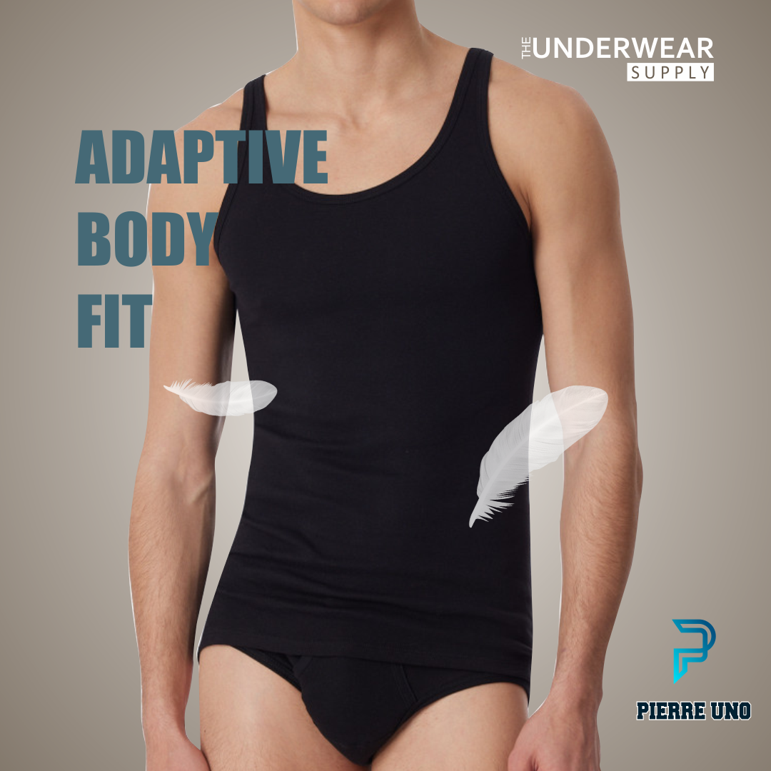 [Pierre Uno] Kaos Dalam Pria Singlet 100% Premium Cotton | Tanktop Undershirt