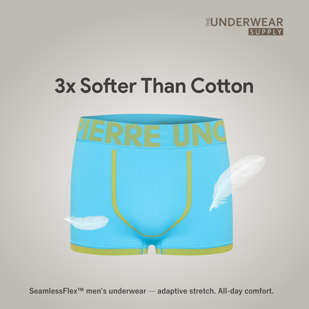 [Pierre Uno] 2pcs Celana Dalam Pria Seamless | BX12 | Spandex Microfiber | Men’s Boxer Briefs