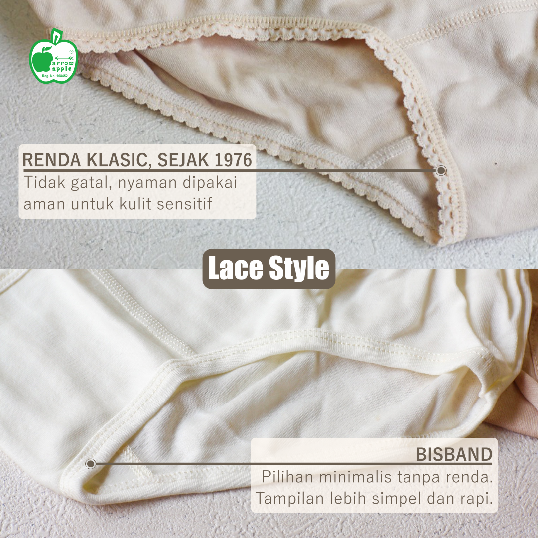 [Arrow Apple] CD Apel Ori Wanita | Klasik Sejak 1976 | Celana Dalam Wanita | Cotton