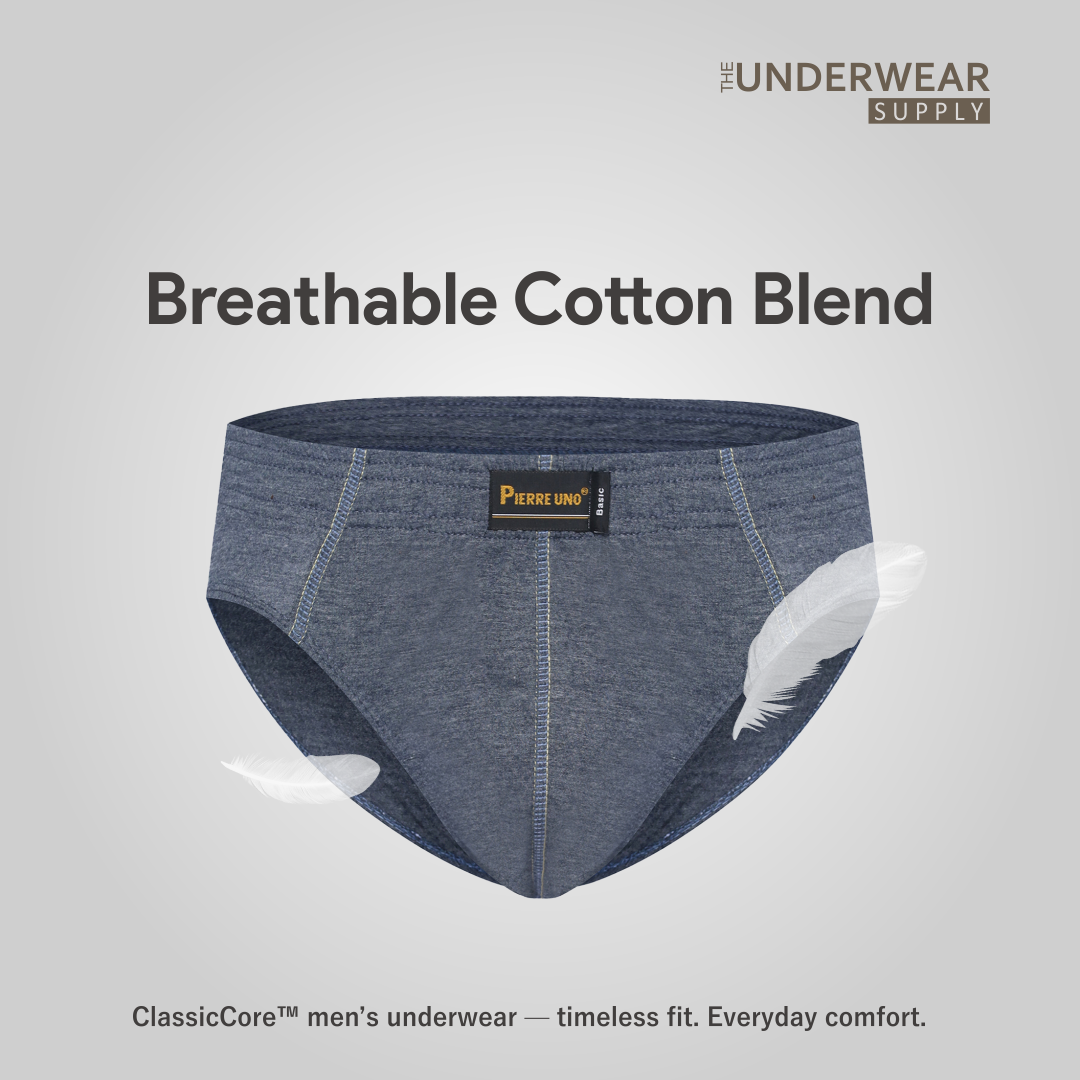 [Pierre Uno] Celana Dalam Pria Misty Mixed Cotton Model Classic | Classic Briefs Underwear