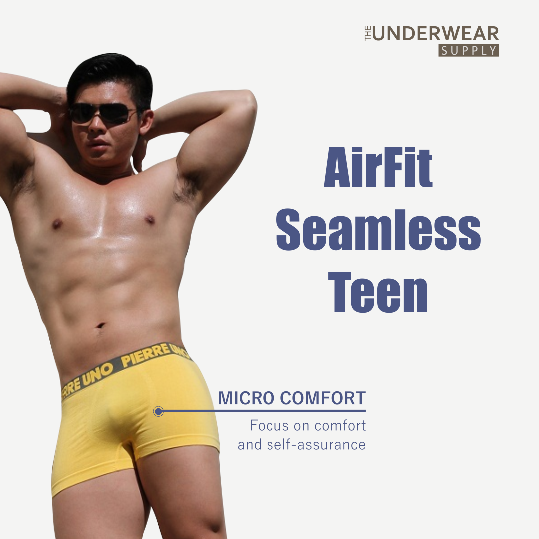 [Pierre Uno] 2pcs Celana Dalam Remaja Pria | Spandex Microfiber | Teens Seamless Trunks