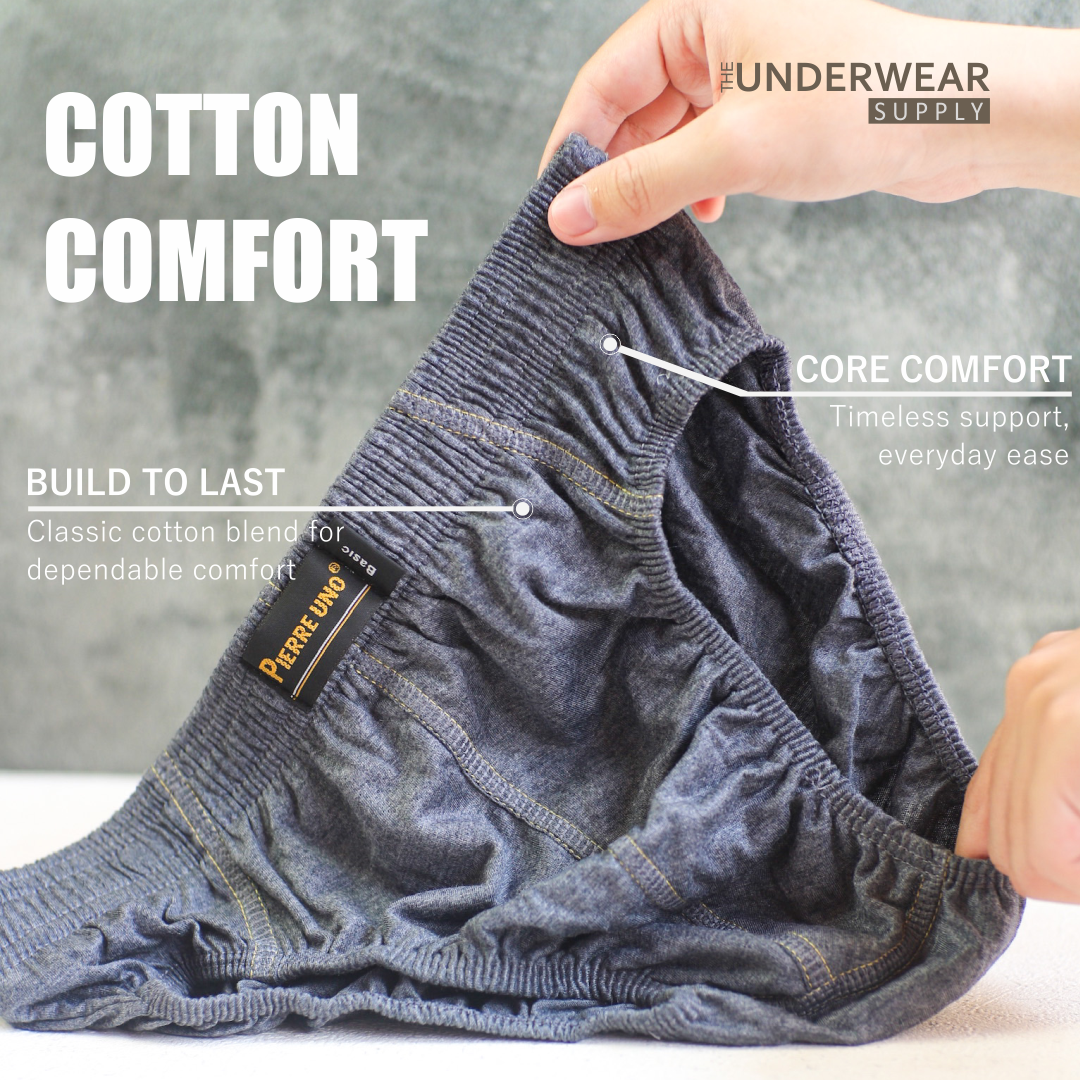 [Pierre Uno] Celana Dalam Pria Misty Mixed Cotton Model Classic | Classic Briefs Underwear