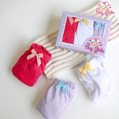 FINY GIRLS [1 Box = 3 Pcs] - Celana Dalam Anak Perempuan [2- 13 tahun]  / Pita Warna
