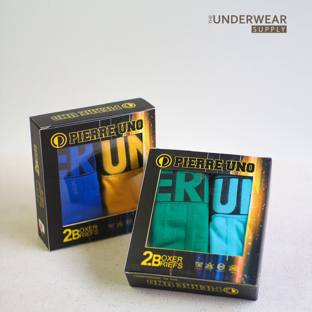 [Pierre Uno] 2pcs Celana Dalam Pria Seamless | BX13 | Spandex Microfiber | Men’s Boxer Briefs