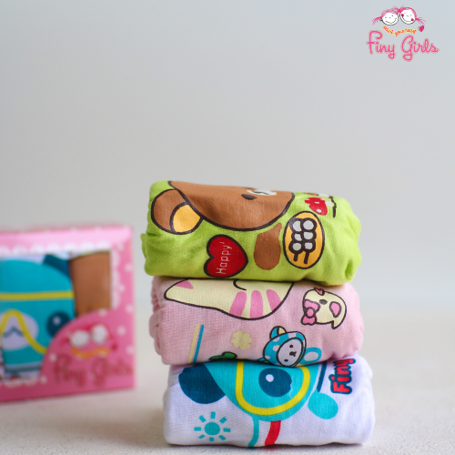 FINY GIRLS [1 Box = 3 Pcs] - Celana Dalam Anak Perempuan [2- 13 tahun]  / Animal Cartoon