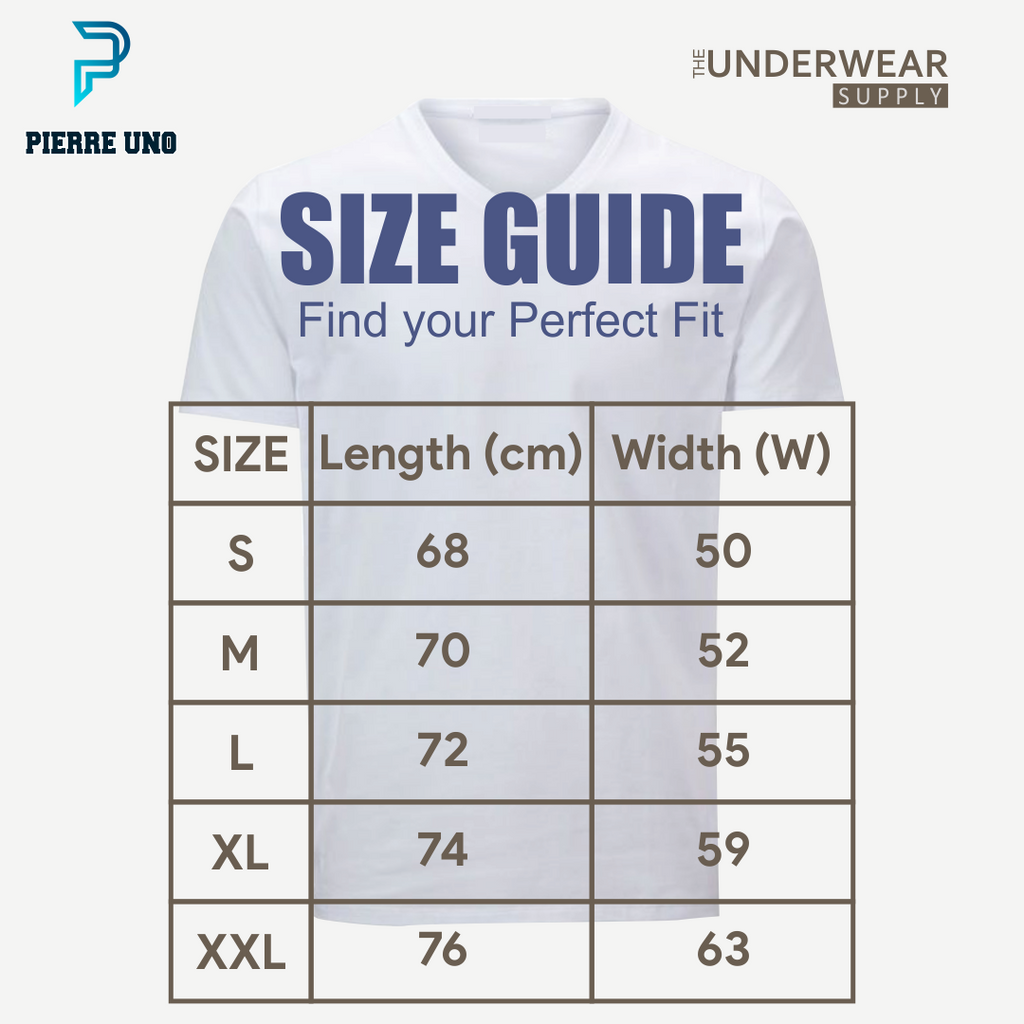 [Pierre Uno] Kaos Dalam Pria V Neck 100% Premium Cotton | V Neck Undershirt