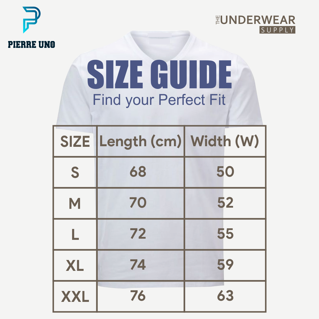 [Pierre Uno] Kaos Dalam Pria V Neck 100% Premium Cotton | V Neck Undershirt