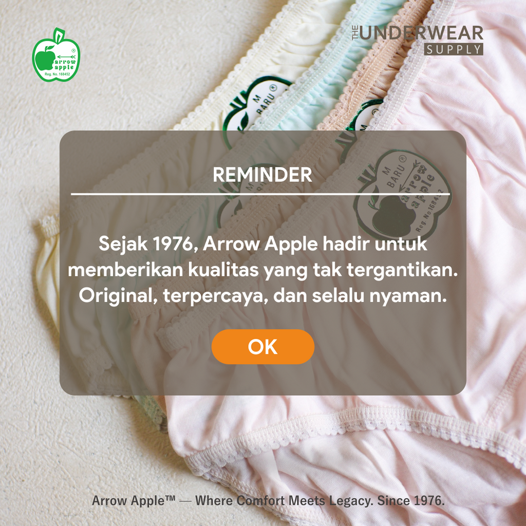 [Arrow Apple] CD Apel Ori Wanita | Klasik Sejak 1976 | Celana Dalam Wanita I Seri SoftTouch | FF
