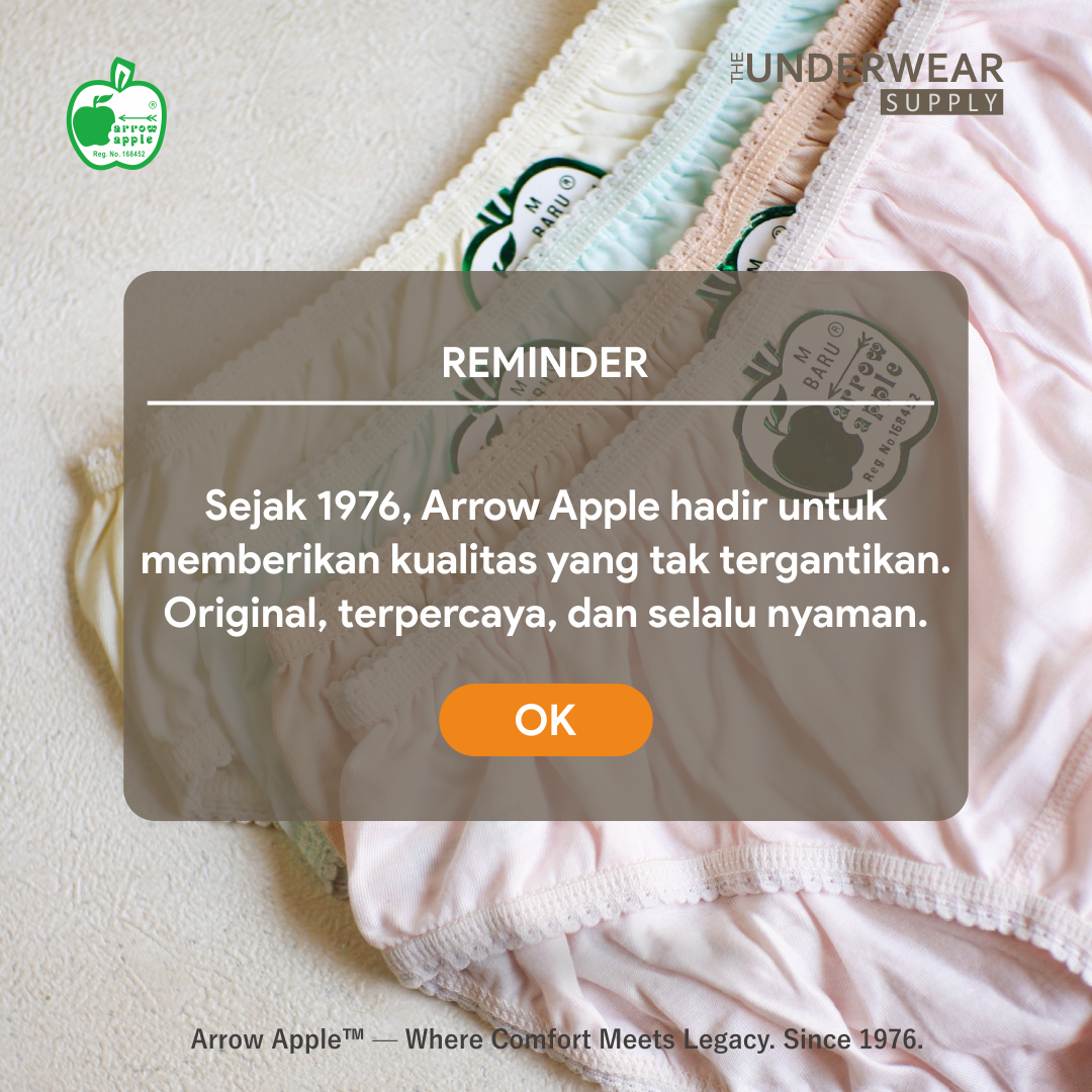 [Arrow Apple] CD Apel Ori Wanita | Klasik Sejak 1976 | Celana Dalam Wanita I Seri SoftTouch | FF