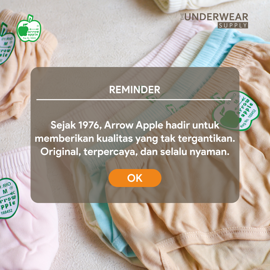 [Arrow Apple] CD Apel Ori Wanita | Klasik Sejak 1976 | Celana Dalam Wanita | Rio