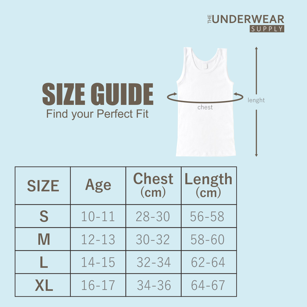 [Arrow Apple] Singlet Sekolah Remaja 10-17 Tahun | Cotton | Baju Dalam Teen Boy