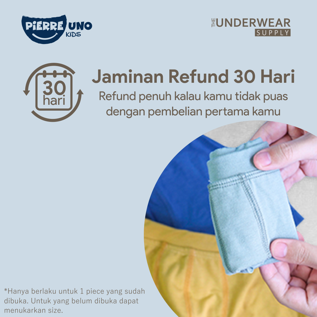 [Pierre Uno Kids] CD Boxer Anak Laki-laki 4-9 Tahun | Celana Dalam Anak Cotton Spandex | SNI