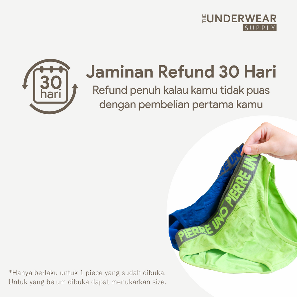 [Pierre Uno] 2pcs Celana Dalam Remaja Pria | Spandex Microfiber | Teens Seamless Briefs