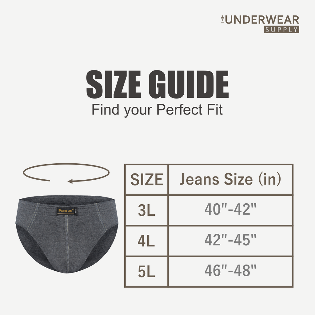 [Pierre Uno] Celana Dalam Pria Jumbo Misty Mixed Cotton Model Classic | Big Size Briefs Underwear