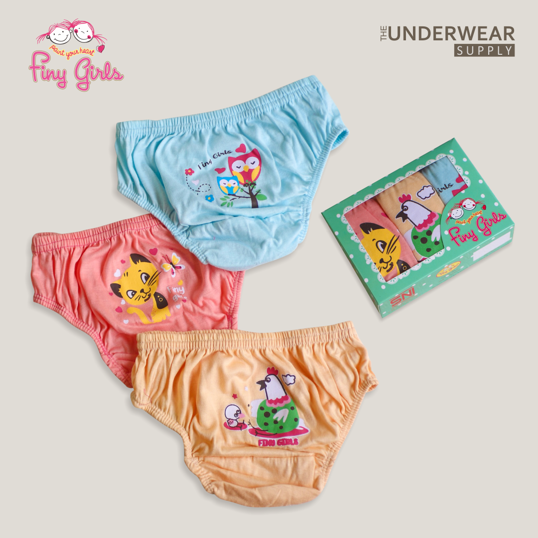 FINY GIRLS [1 Box = 3 Pcs] - Celana Dalam Anak Perempuan [2- 13 tahun]  / Dream