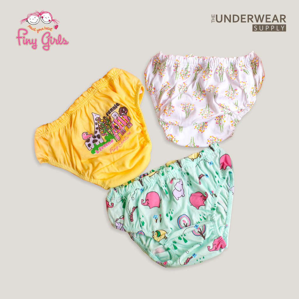 FINY GIRLS [1 Box = 3 Pcs] - Celana Dalam Anak Perempuan [2- 13 tahun]  / Femmiphant