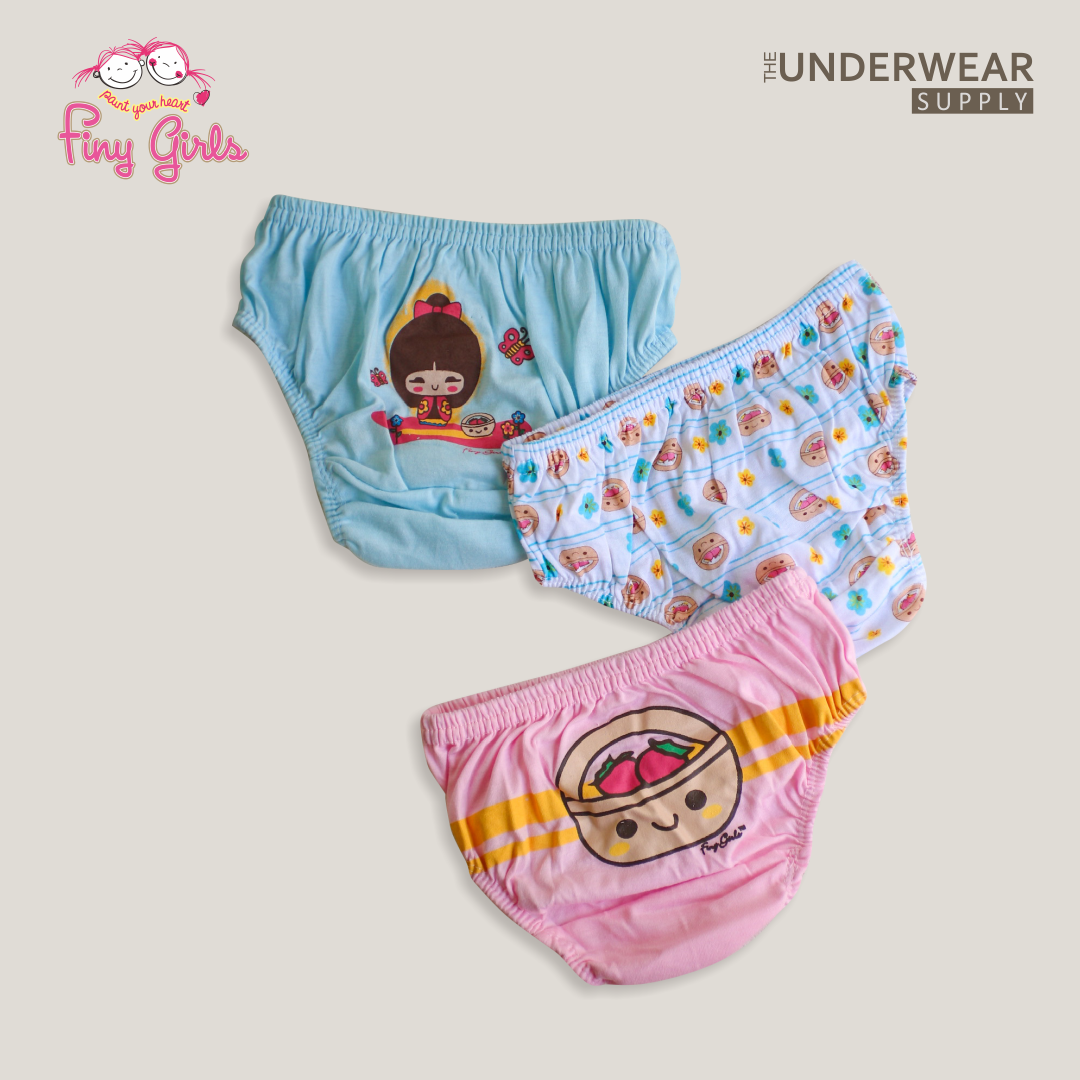 FINY GIRLS [1 Box = 3 Pcs] - Celana Dalam Anak Perempuan [2- 13 tahun]  / Kimono