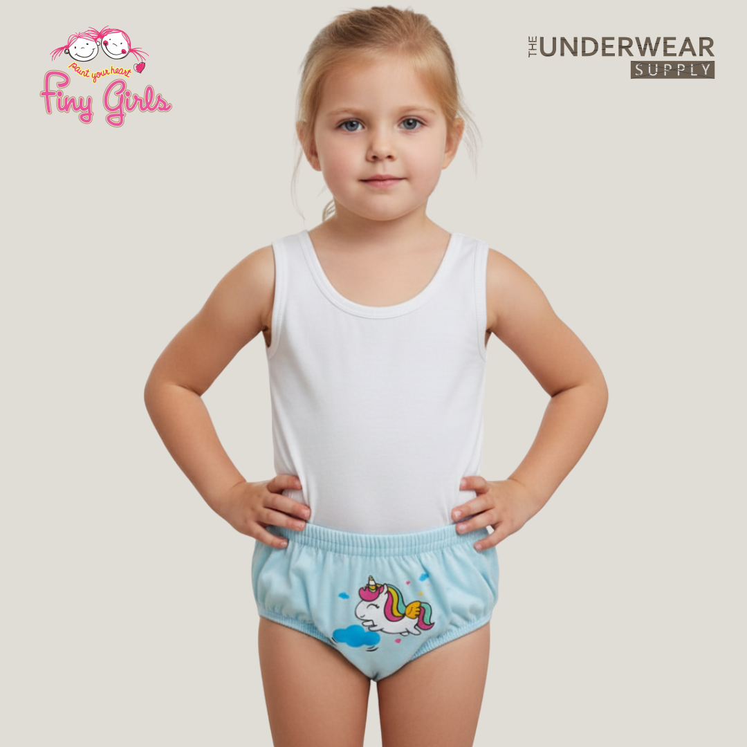 FINY GIRLS [1 Box = 3 Pcs] - Celana Dalam Anak Perempuan [2- 13 tahun] / Unicorn